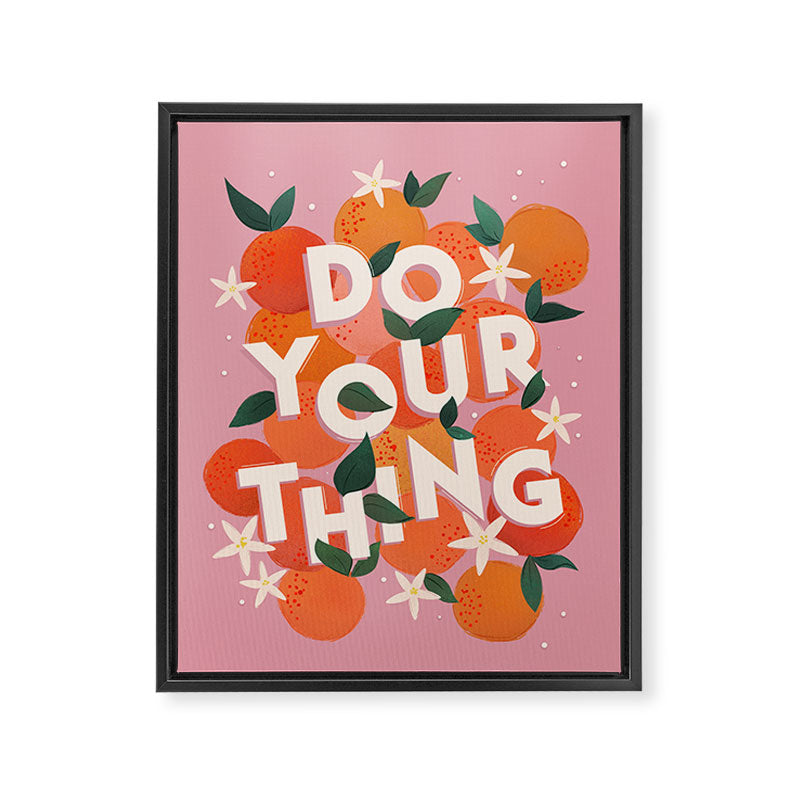 Do Your Thing - Summer Oranges  Framed Canvas Print Gallery Image 8