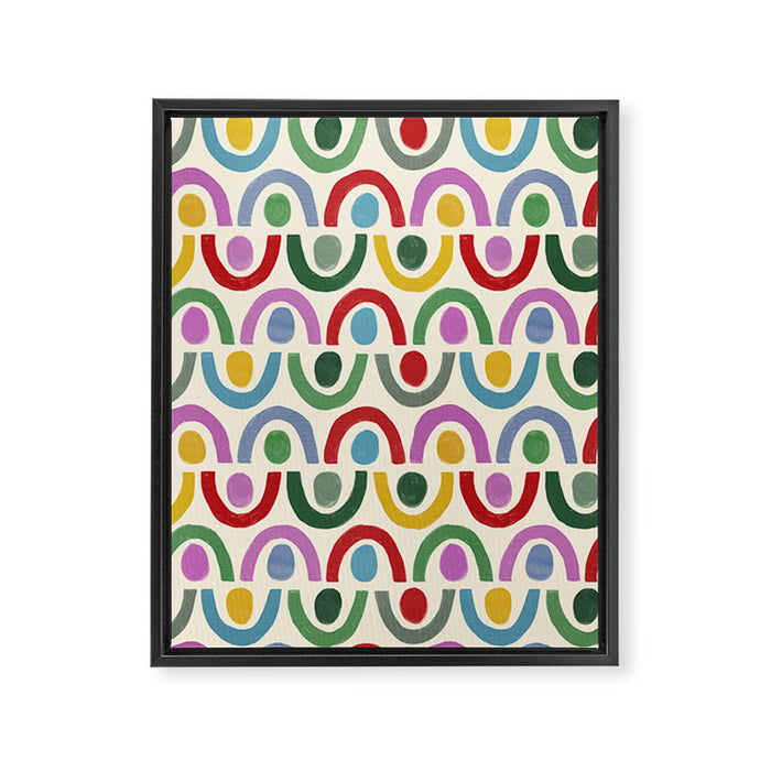 Dopamine Decor Arches and Circles Framed Canvas Print Gallery Image 1