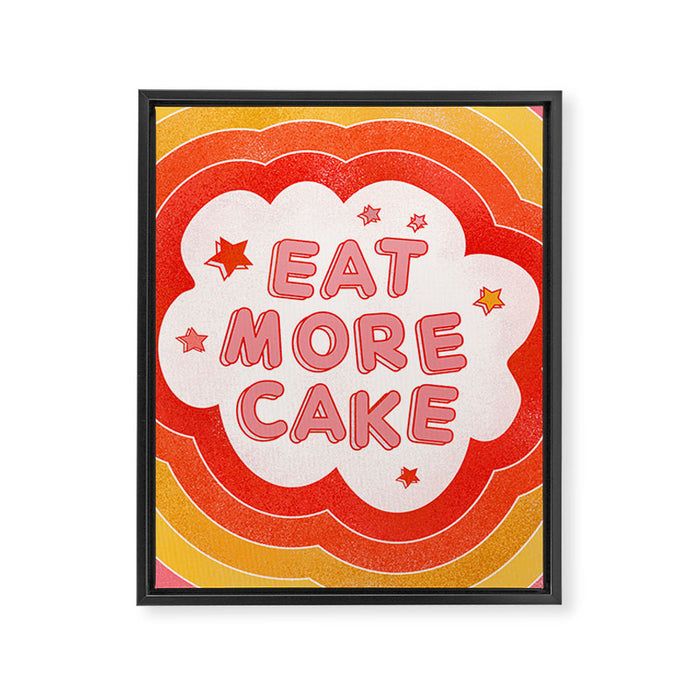EAT MORE CAKE Framed Canvas Print Gallery Image 1