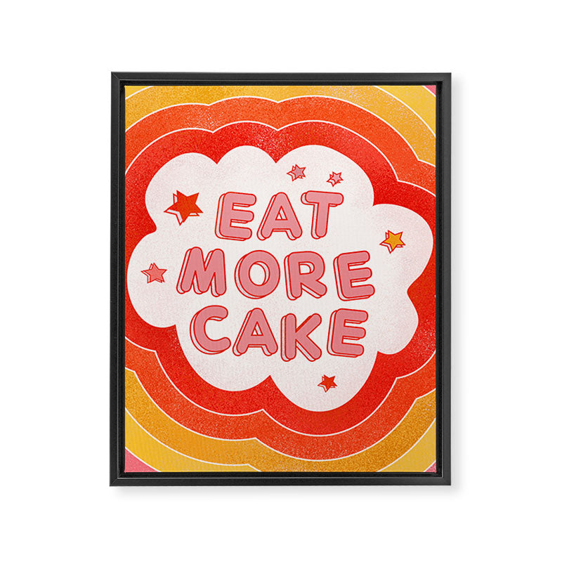 EAT MORE CAKE Framed Canvas Print Gallery Image 8