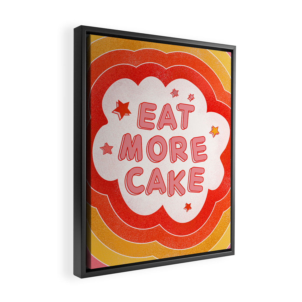 EAT MORE CAKE Framed Canvas Print Gallery Image 2