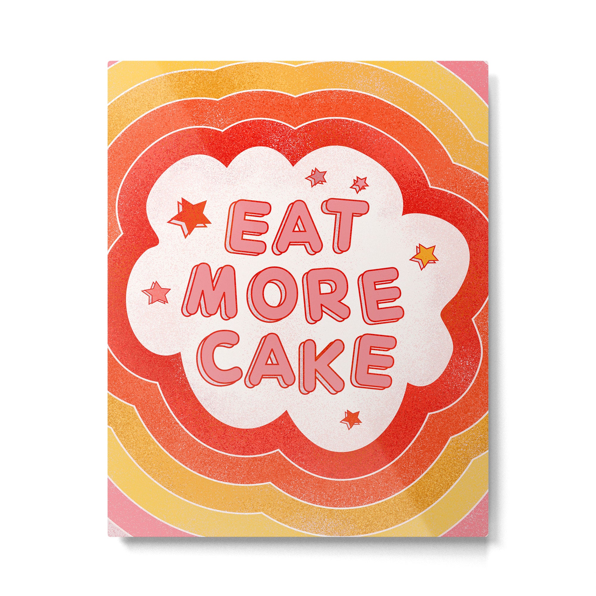 EAT MORE CAKE Metal Print Gallery Image 6