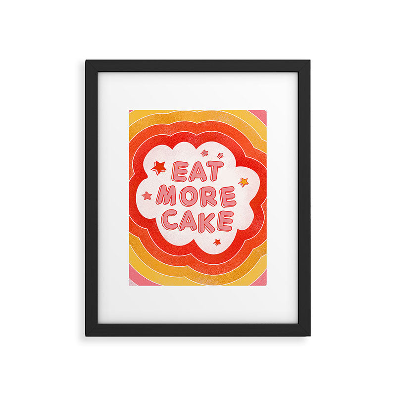 EAT MORE CAKE Framed Art Print Gallery Image 6