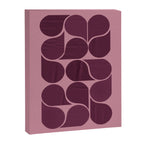 Elegant Burgundy Teardrop Pattern on Mauve Canvas Print Gallery Image 6