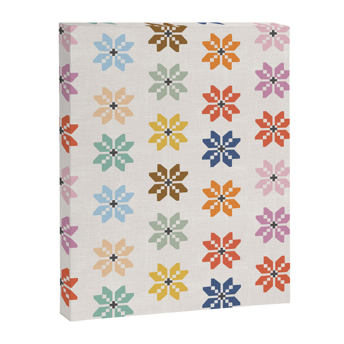 Elegant Pastel Festive Stars Pattern Canvas Print Gallery Image 1