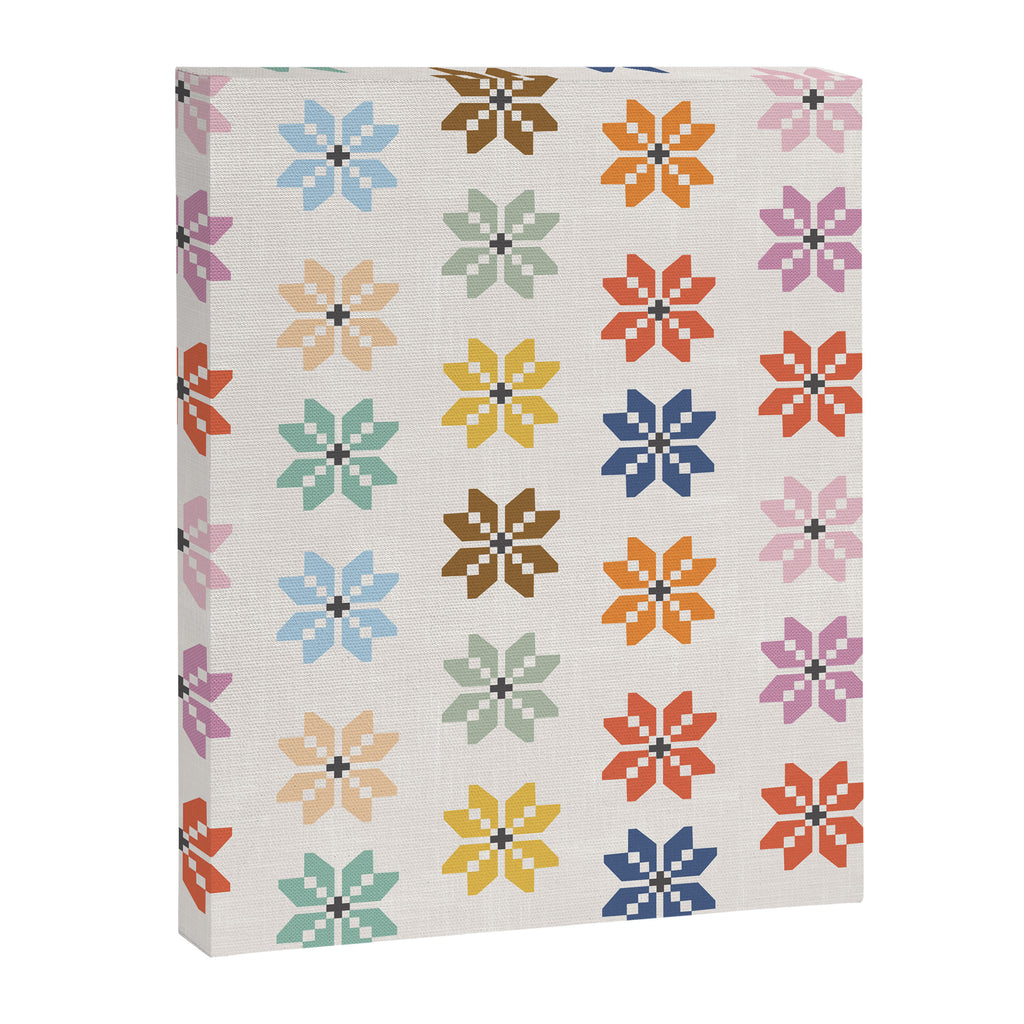Elegant Pastel Festive Stars Pattern Canvas Print Gallery Image 8