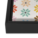 Elegant Pastel Festive Stars Pattern Framed Canvas Print Gallery Image 3