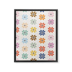 Elegant Pastel Festive Stars Pattern Framed Canvas Print Gallery Image 8