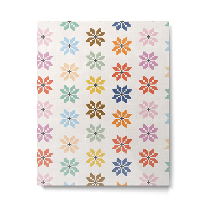 Elegant Pastel Festive Stars Pattern Metal Print Gallery Image 1