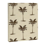Etched Palm Trees on Vintage Linen Canvas Print Gallery Image 8
