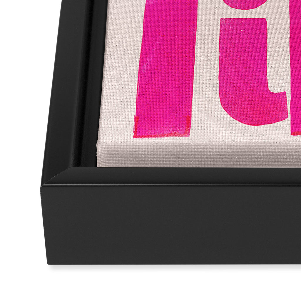Everything Will Be Fine Typography Framed Canvas Print Gallery Image 3