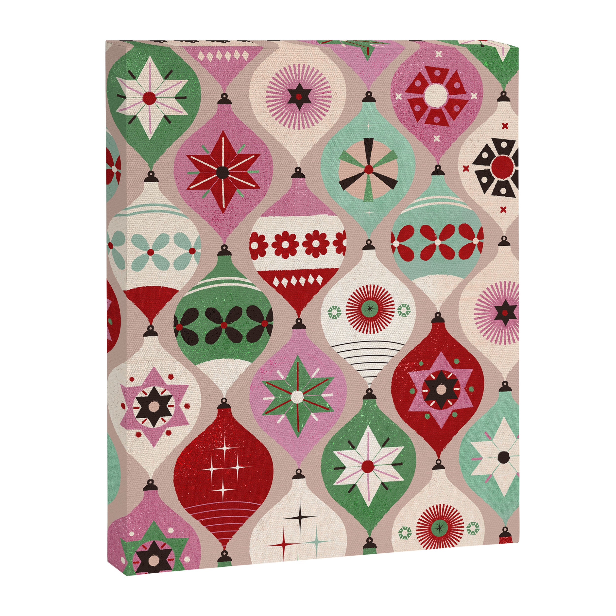 Festive Baubles Pattern Canvas Print Gallery Image 8