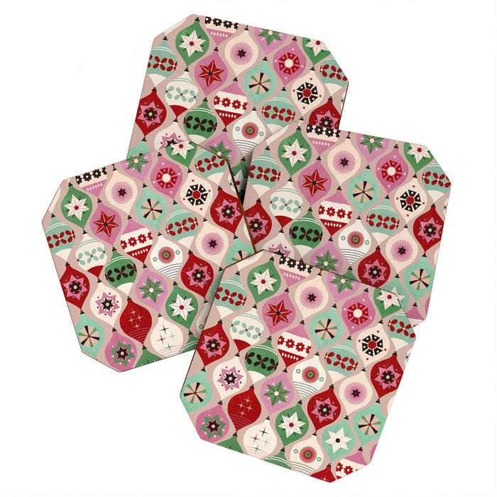 Festive Baubles Pattern Coaster Gallery Image 1