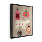 Festive Baubles With A Polar Bear Framed Canvas Print Gallery Image 2