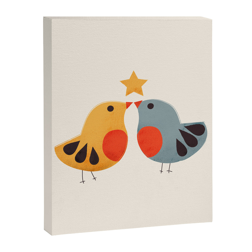 Festive Birds and Star Canvas Print Gallery Image 8