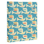 Festive Birds Blue Canvas Print Gallery Image 3