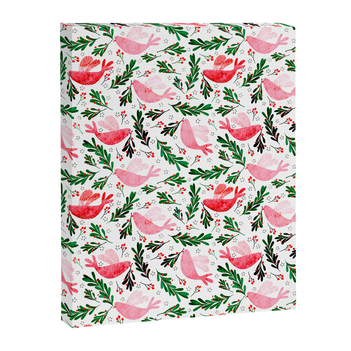 Festive Birds - christmas pattern no2 Canvas Print Gallery Image 8
