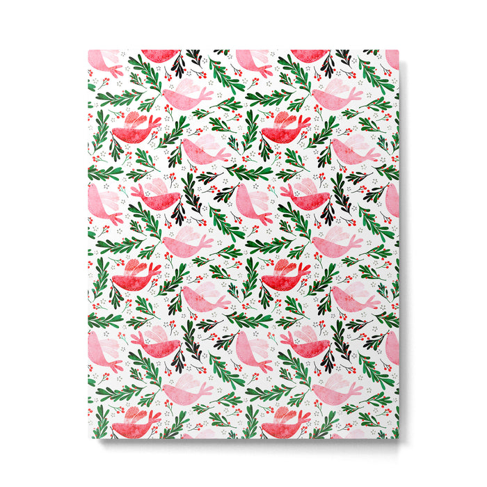 Festive Birds - christmas pattern no2 Metal Print Gallery Image 1
