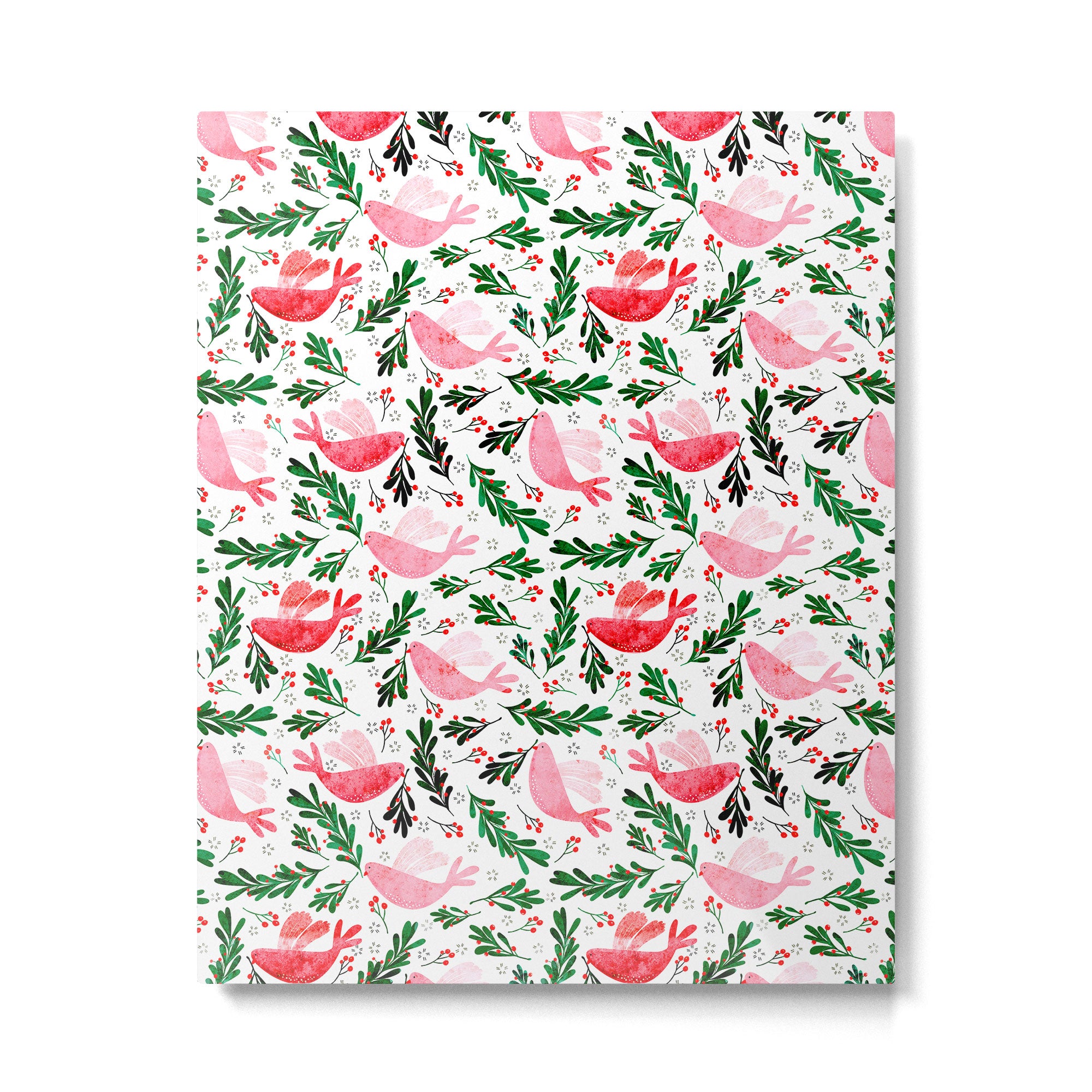 Festive Birds - christmas pattern no2 Metal Print Gallery Image 6