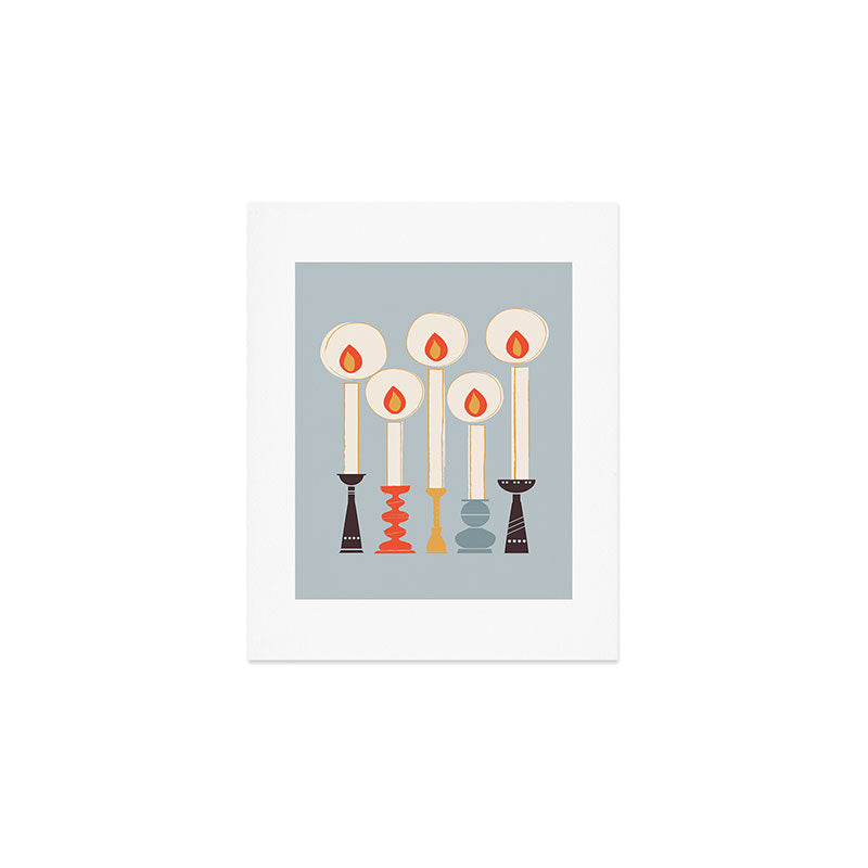 Festive Candles Art Print Gallery Image 1