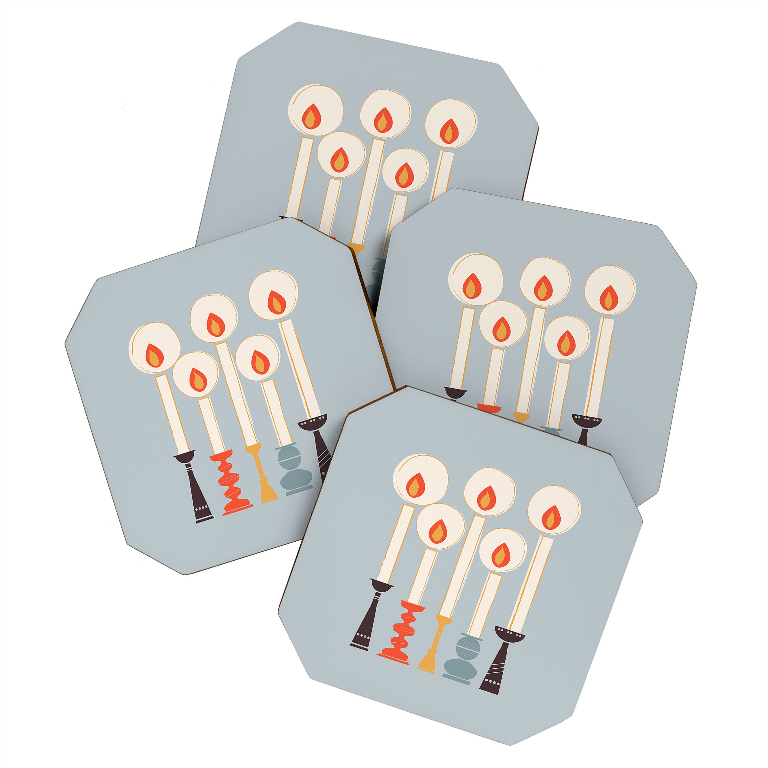 Festive Candles Coaster Gallery Image 1
