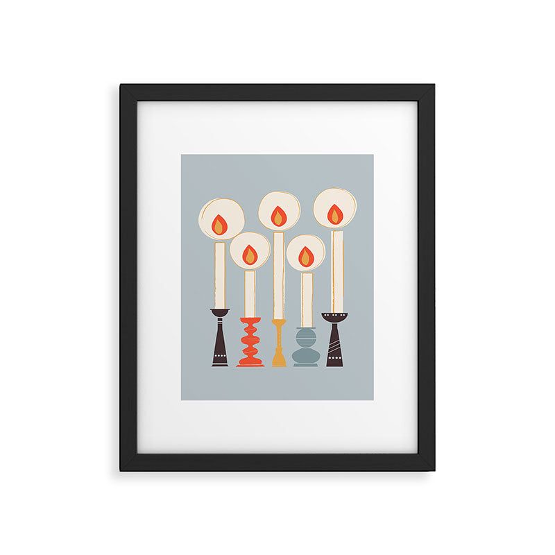 Festive Candles Framed Art Print Gallery Image 4