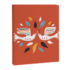 Festive doves - folk illustration Canvas Print Gallery Image 8