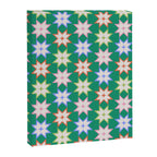 Festive Geometric Star Pattern on Green Canvas Print Gallery Image 8