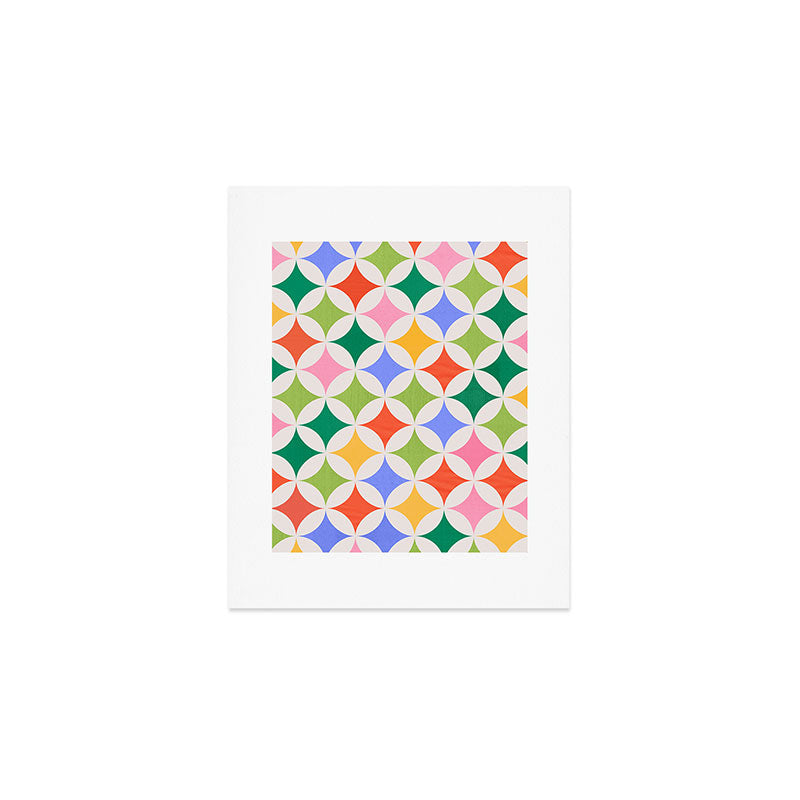 Festive Geometry Pattern Art Print Gallery Image 1