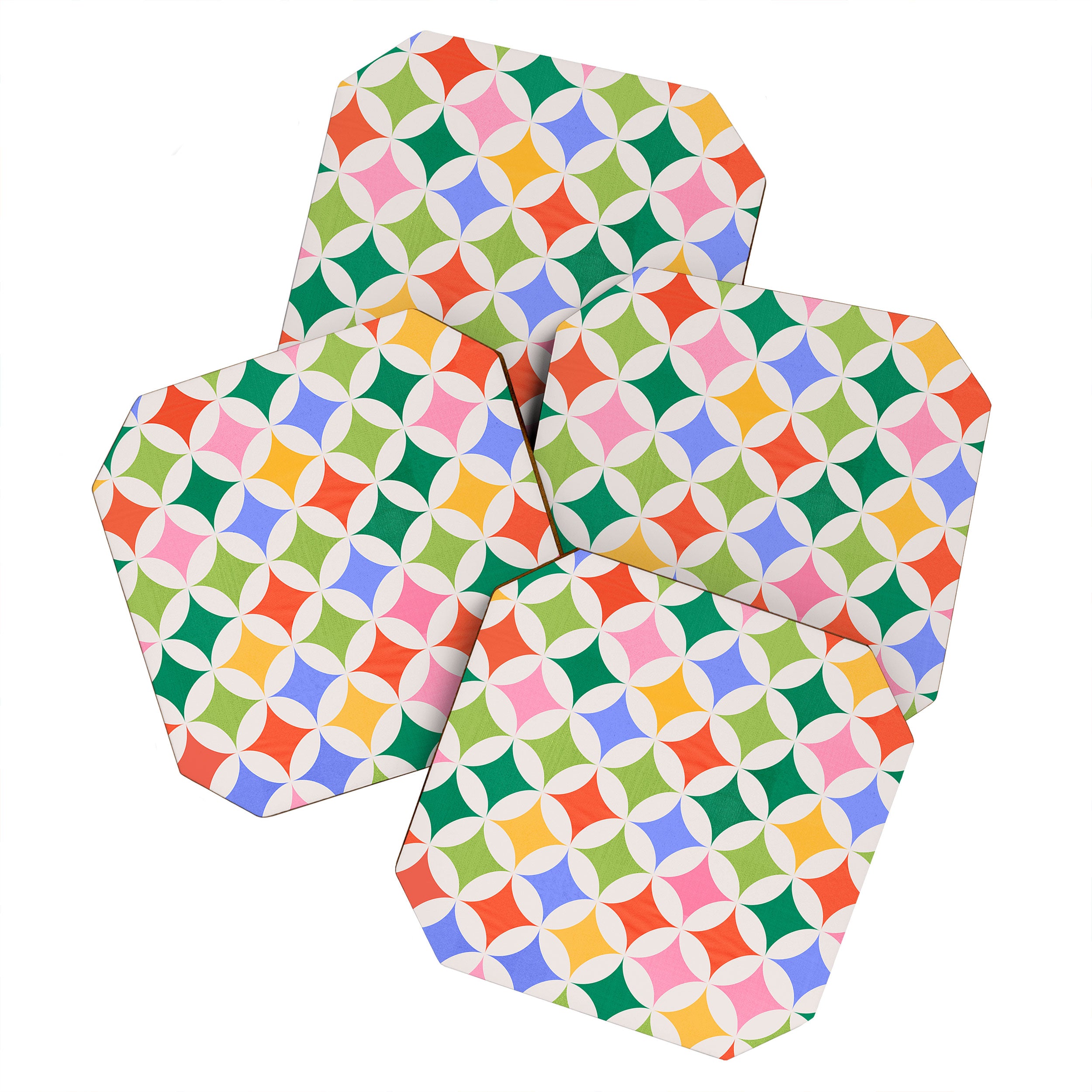 Festive Geometry Pattern Coaster Gallery Image 1