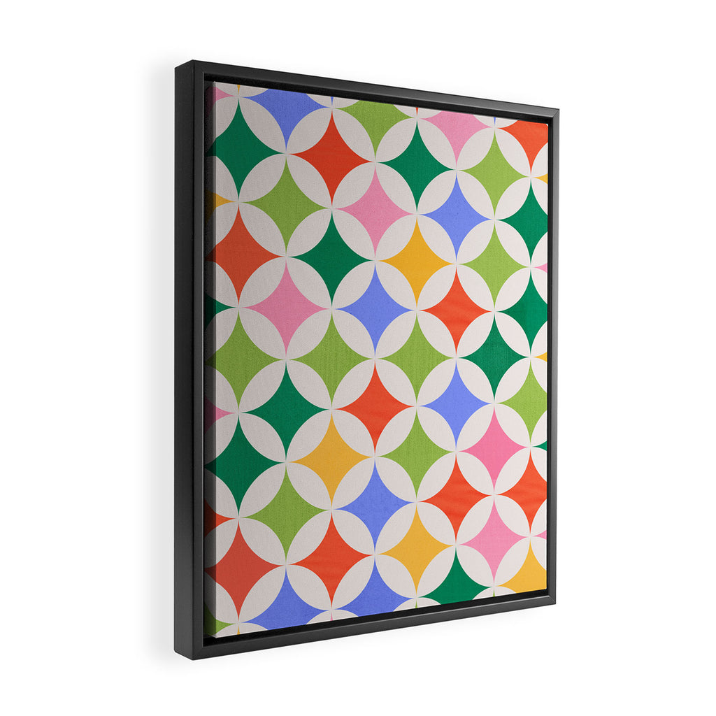 Festive Geometry Pattern Framed Canvas Print Gallery Image 2