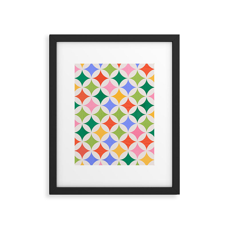 Festive Geometry Pattern Framed Art Print Gallery Image 6