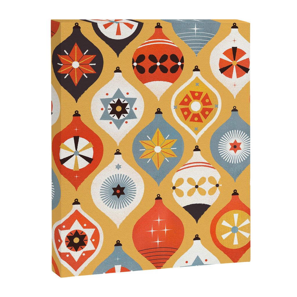 Festive Old-fashioned Christmas Tree Baubles Canvas Print Gallery Image 8