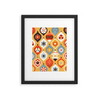 Festive Old-fashioned Christmas Tree Baubles Framed Art Print Gallery Image 6