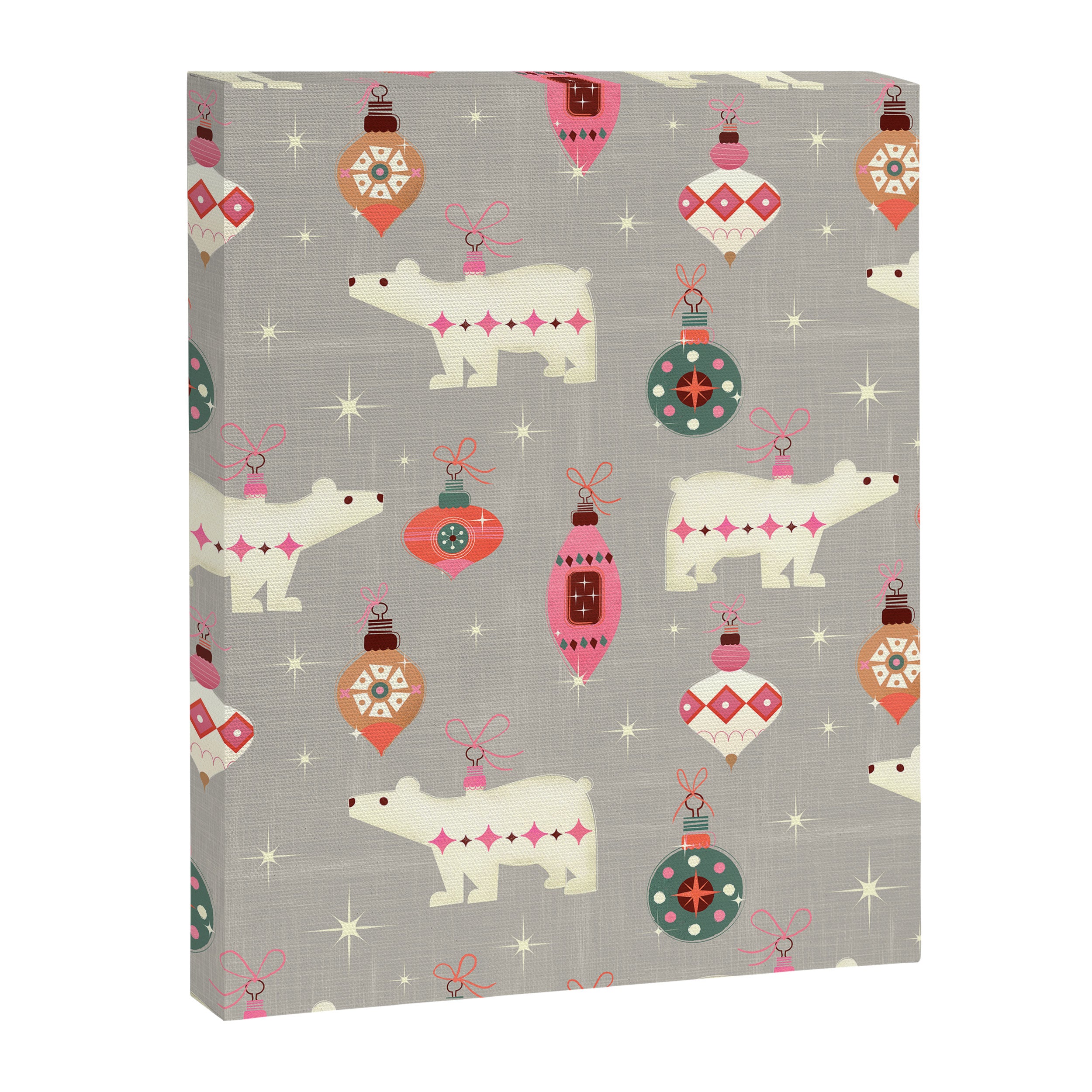 Festive Ornaments And Polar Bear Canvas Print Gallery Image 8
