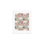 Festive Ornaments And Polar Bear Art Print Gallery Image 1