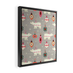 Festive Ornaments And Polar Bear Framed Canvas Print Gallery Image 2