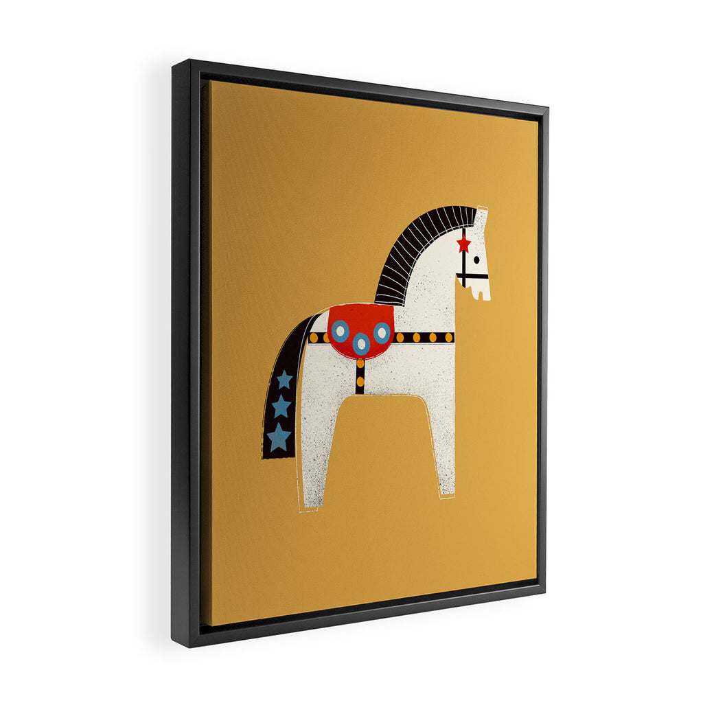 Festive Pony - illustration Framed Canvas Print Gallery Image 2