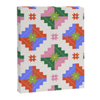 Festive Quilted Starburst Pattern - Vibrant Holiday Design Canvas Print Gallery Image 8
