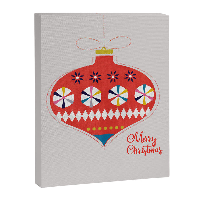 Festive red retro bauble Canvas Print Gallery Image 1