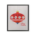 Festive red retro bauble Framed Canvas Print Gallery Image 8