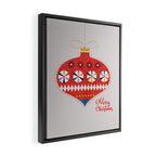 Festive red retro bauble Framed Canvas Print Gallery Image 2