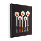 Festive Retro Candles Framed Canvas Print Gallery Image 2