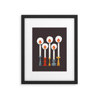Festive Retro Candles Framed Art Print Gallery Image 6