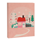 Festive Winter Hut in pink Canvas Print Gallery Image 8