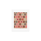 Festive Winter Quilt Tiles With Stars Art Print Gallery Image 1