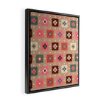 Festive Winter Quilt Tiles With Stars Framed Canvas Print Gallery Image 2