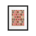 Festive Winter Quilt Tiles With Stars Framed Art Print Gallery Image 4