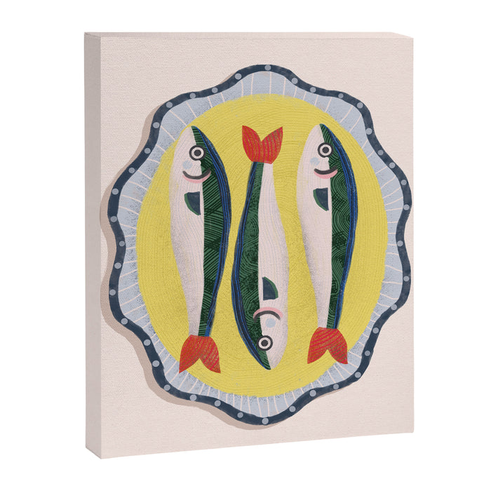Fish On A Plate Canvas Print Gallery Image 1