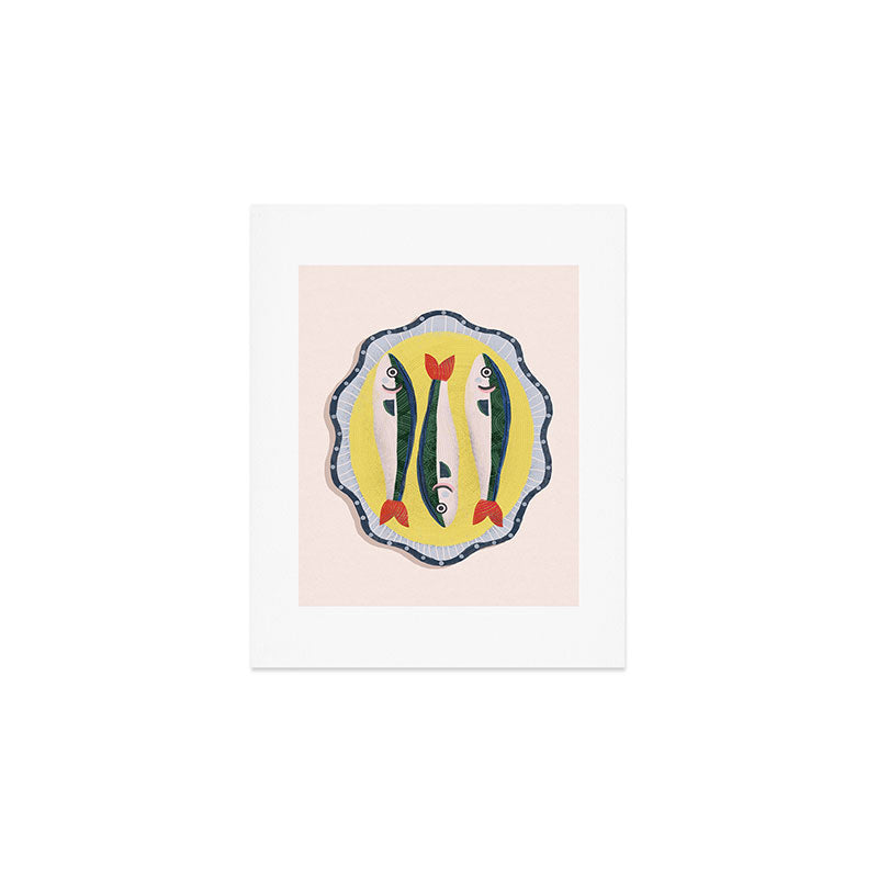 Fish On A Plate Art Print Gallery Image 1